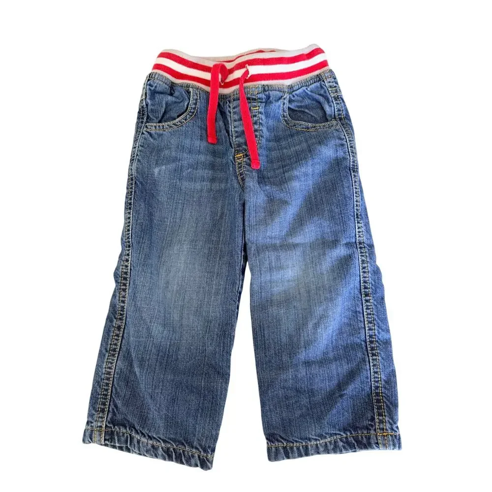 Mini Boden Lined Pull-On Jeans, 12-18 Months